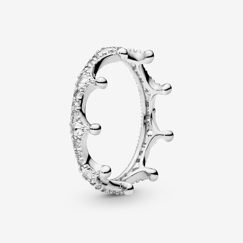 CDE Clear Sparkling Crown Sliver Ring CDE8057SV